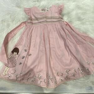 Belle & Boo pink cotton dress NWOT 18-24 months